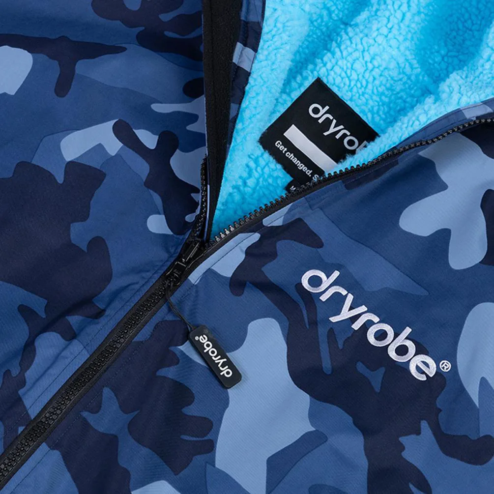 dryrobe Advance Long Sleeve Changing Robe - Blue Camo / Blue Extra Image 5